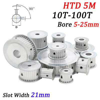 #ad HTD 5M Timing Belt Pulley AF Type 10T 100T Bore 5 25mm for 20mm Wide Timing Belt $93.41