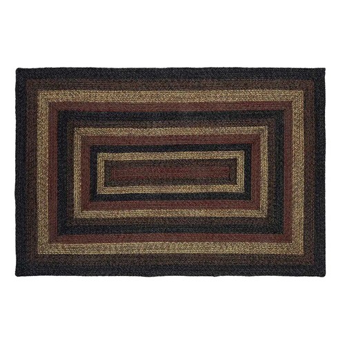 Slate Braided Area Rug By IHF Rugs. Oval & Rectangle. Many Sizes. Burgundy/Black - Picture 16 of 47