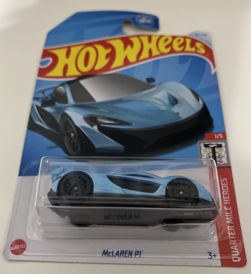 2024 HOT WHEELS McLAREN P1 QUARTER MILE HEROES 1/5 LIGHT WASHED AZURE