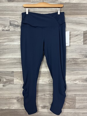 Lululemon Align Ruched Waist HR Pant 25” Nulu Size 14 True Navy - Main Image