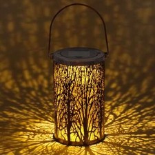 Waterproof Solar Lantern Hanging LED Light Yard Outdoor Garden Flame Lamp Decor
