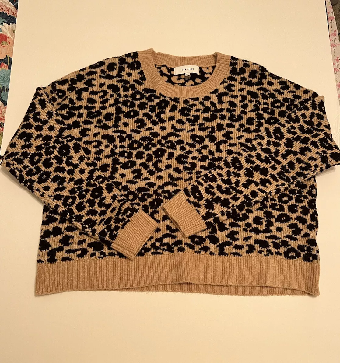 John and deals jenn leopard sweater