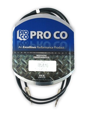 Pro Co BPMBMB-5 Excellines 3.5mm TRS Male to 3.5mm TRS Male Cable - 5 foot