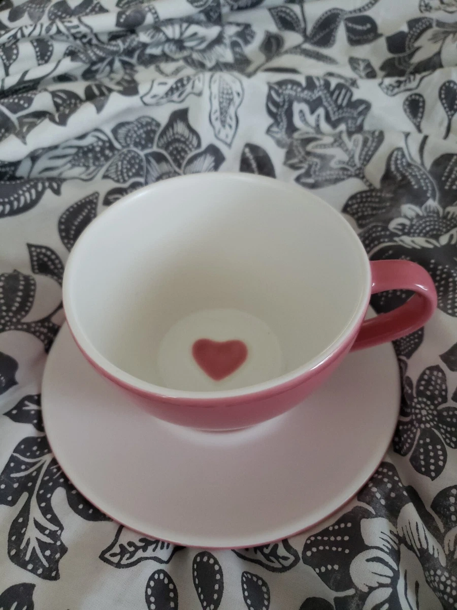 Starbucks Coffee Company Pink Heart Mug Plate Set Cup Saucer Valentine Love  2005 | eBay