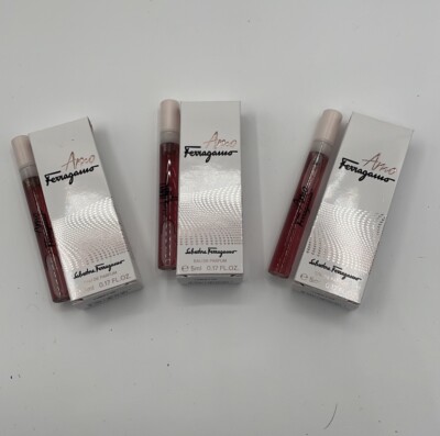AMO FERRAGAMO EAU DE PARFUM 5ML/0.17OZ X 3 TRAVEL SPRAYS NEW IN BOX
