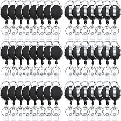 Heavy Duty Retractable Badge Reels Batch ID Badge Holder Retractable Clip Bulk C