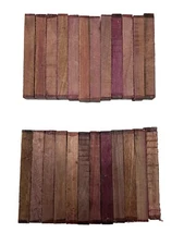 24 Pcs, Purpleheart Pen Turning Blanks 3/4x 3/4x 6 Wood Block- Free US Shipping