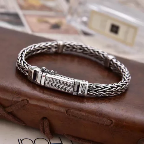 22cm Silver Plated Copper Bangle Bracelet Chain Popular Vintage Jewelry Mens - Picture 4 of 9