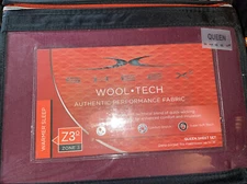 NEW Sheex Wool Tech Sheet Set Queen  Maroon