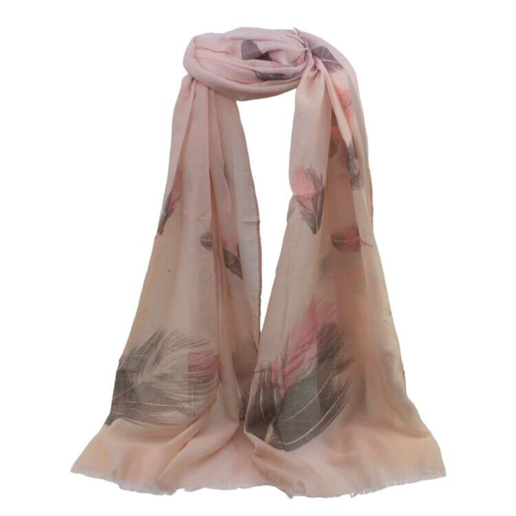 Peach Feather Glitter Maxi Scarf | eBay UK