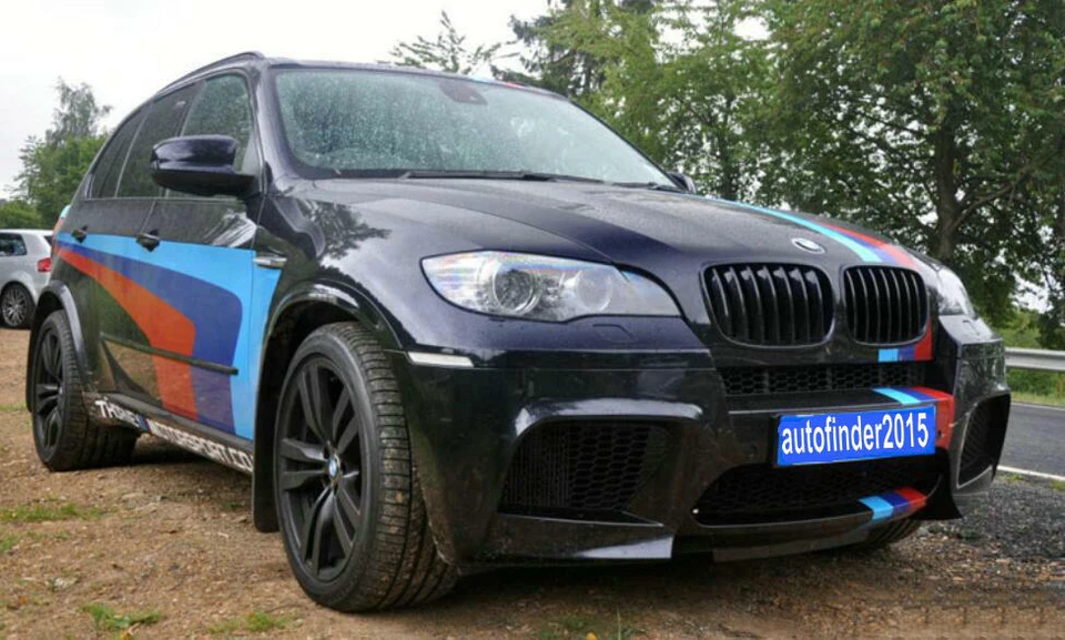 Pegatina tricolor de coche a rayas de carreras para BMW X3 X5 gráficos calcomanía de deportes de motor  Foto 2 de 4