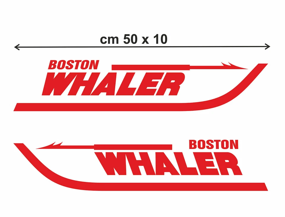 Coppia adesivi in vinile per imbarcazione nautica SX + DX barca Boston Whaler - Immagine 2 di 3