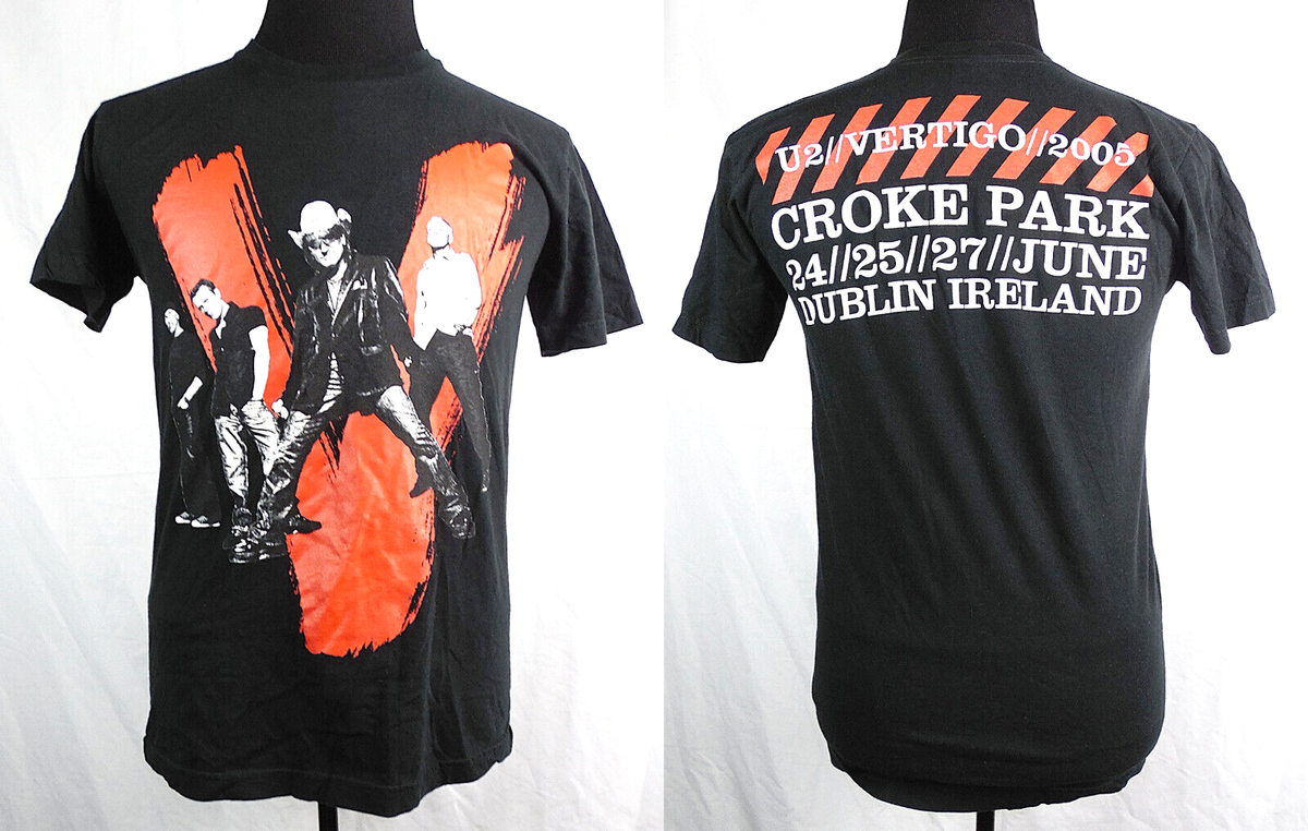 U2 2005 Concert Vertigo Tour Croke Park Dublin Ireland Black S/S T