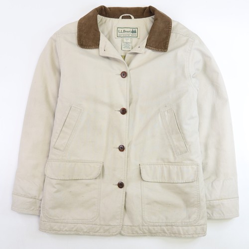 Vintage L.L. Bean Barn Arbeitsmantel Chore Jacke Damen Größe L Beige