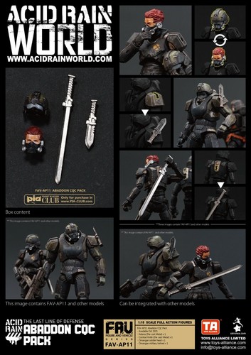 10830 TA Acid Rain FAV-AP11 Abaddon CQC Pack 3.75 1/18 - Picture 3 of 7
