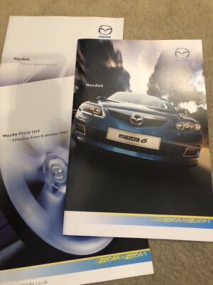 Mazda 6 Brochure, Dated September 2006, Plus Price List, Plus Technical Data