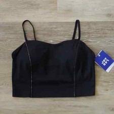 NWT JoyLab Women's Black Longline Padded Sports Bra Size S