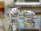 Marquis Waterford Crystal Glass Creamer & Sugar Bowl Set Never Used