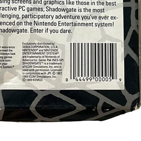 Shadowgate NES Nintendo Complete CIB Cart And Manual