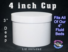 4" Dia. Fluid Bed Cup, 3" Deep Powder Coating Fluid Bed