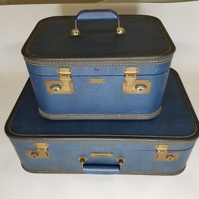 1950's 米国ヴィンテージ 大きなブルー缶キャニスター 4つセット