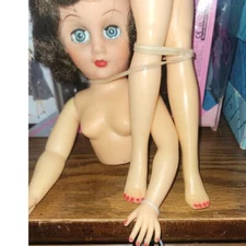 60's Vintage Sayco's Miss America High Heeled Doll Missing Her Bottom Torso