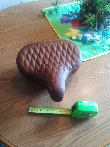 FITO. Oversize 10.5" X 9.5" Synth. Leather Retro Beach Cruiser Bike Saddle Seat.