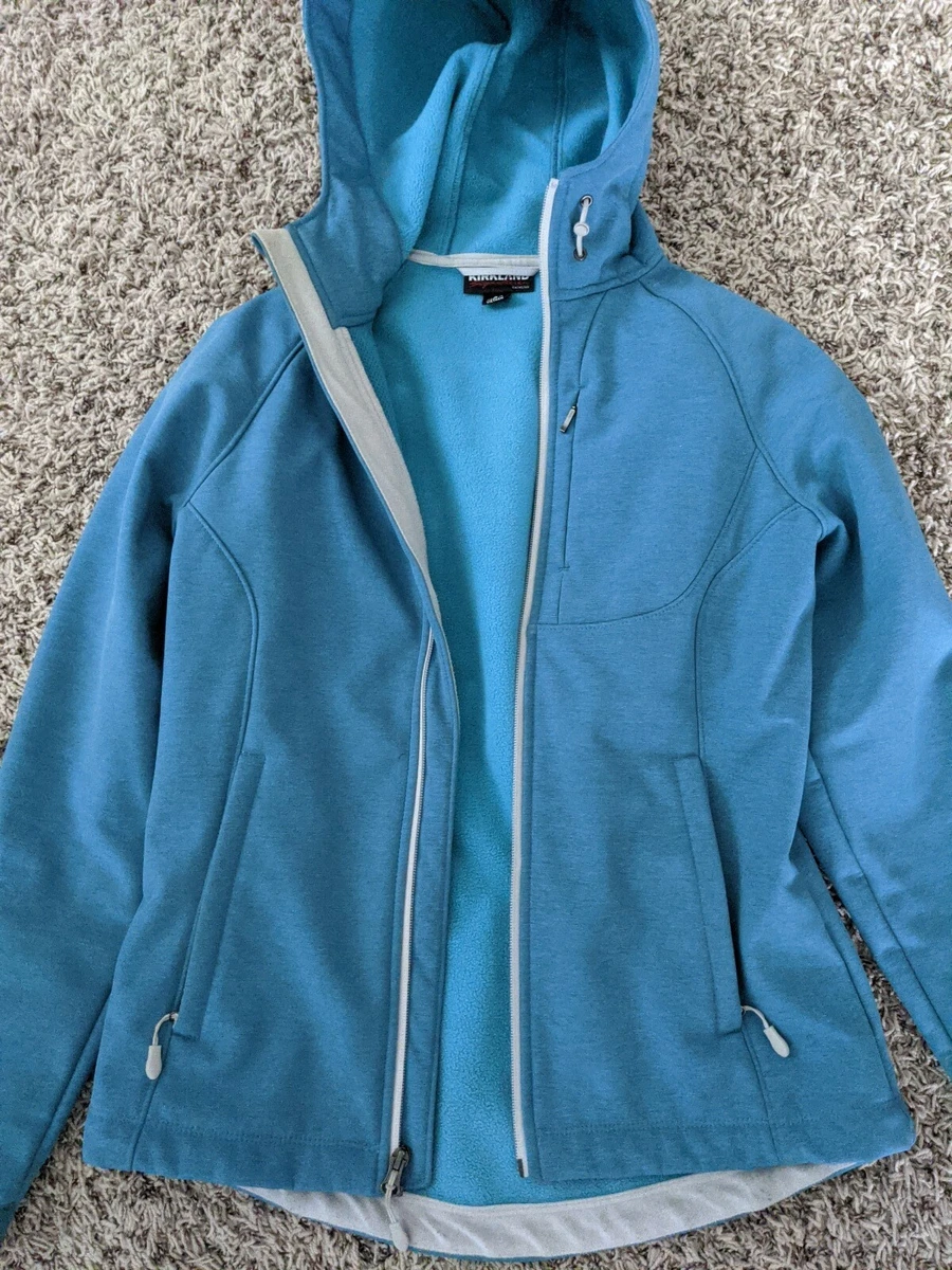 Women s Turquoise Blue Zip Up Hooded Warm Outdoor Softshell Jacket