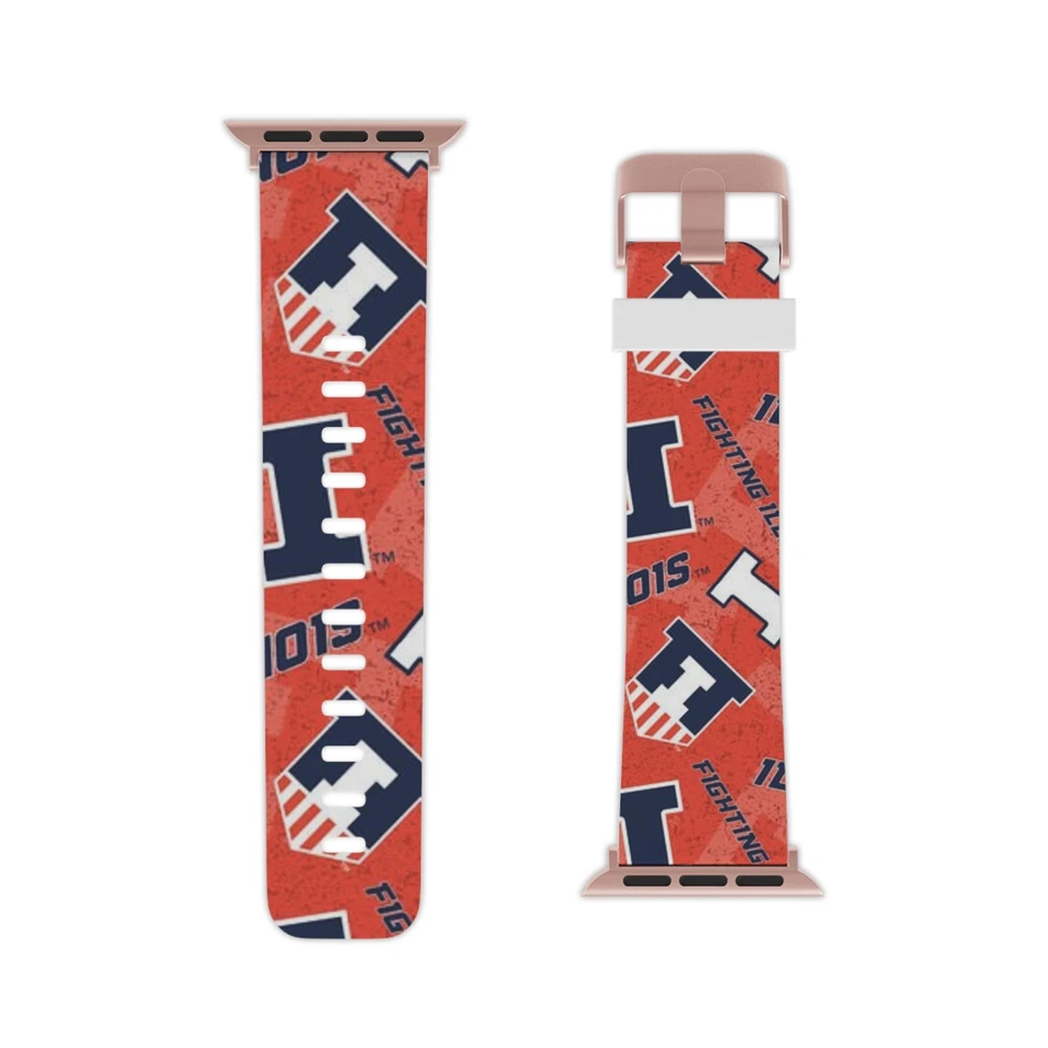 ALL AMERICAN SPORTS SHOP University of Illinois Watch Band for Apple Watch