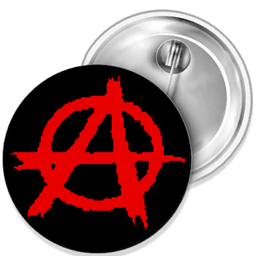 Anarchy Logo - Anarchie Punk Button Anstecker Aufkleber Auto-Magnet Aufnäher - Picture 1 of 4