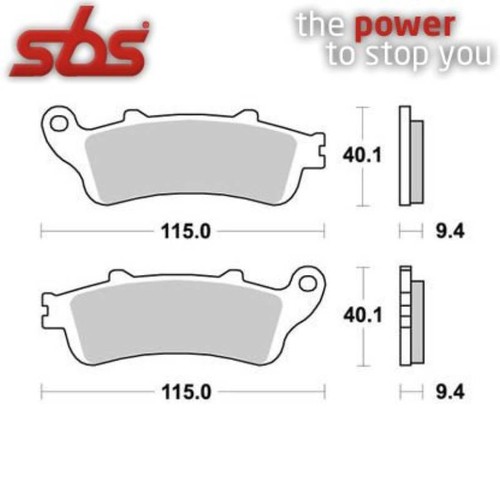 Plaquettes De Frein Arrière Semi-métal Pour Honda FES 125 / FES 150 3/4/5 Pantheon 2003-2006 - Dimensions 86x40x10,2 Mm - 6