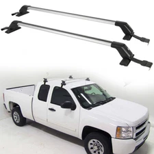 Top Roof Rack Cross Bar 43.3" Luggage Aluminum w/Lock For Chevrolet Silverado