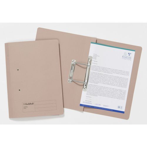 Guildhall Spring Transfer File Manilla Foolscap 285gsm (Pack 25) - 346-BUFZ