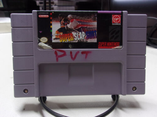 Cartouche Super Slap Shot (Super Nintendo SNES) uniquement ! - Photo 1/3