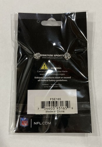 Minnesota Vikings Football Team Logo NFL Silver Stud Earrings Pair - Picture 2 of 3