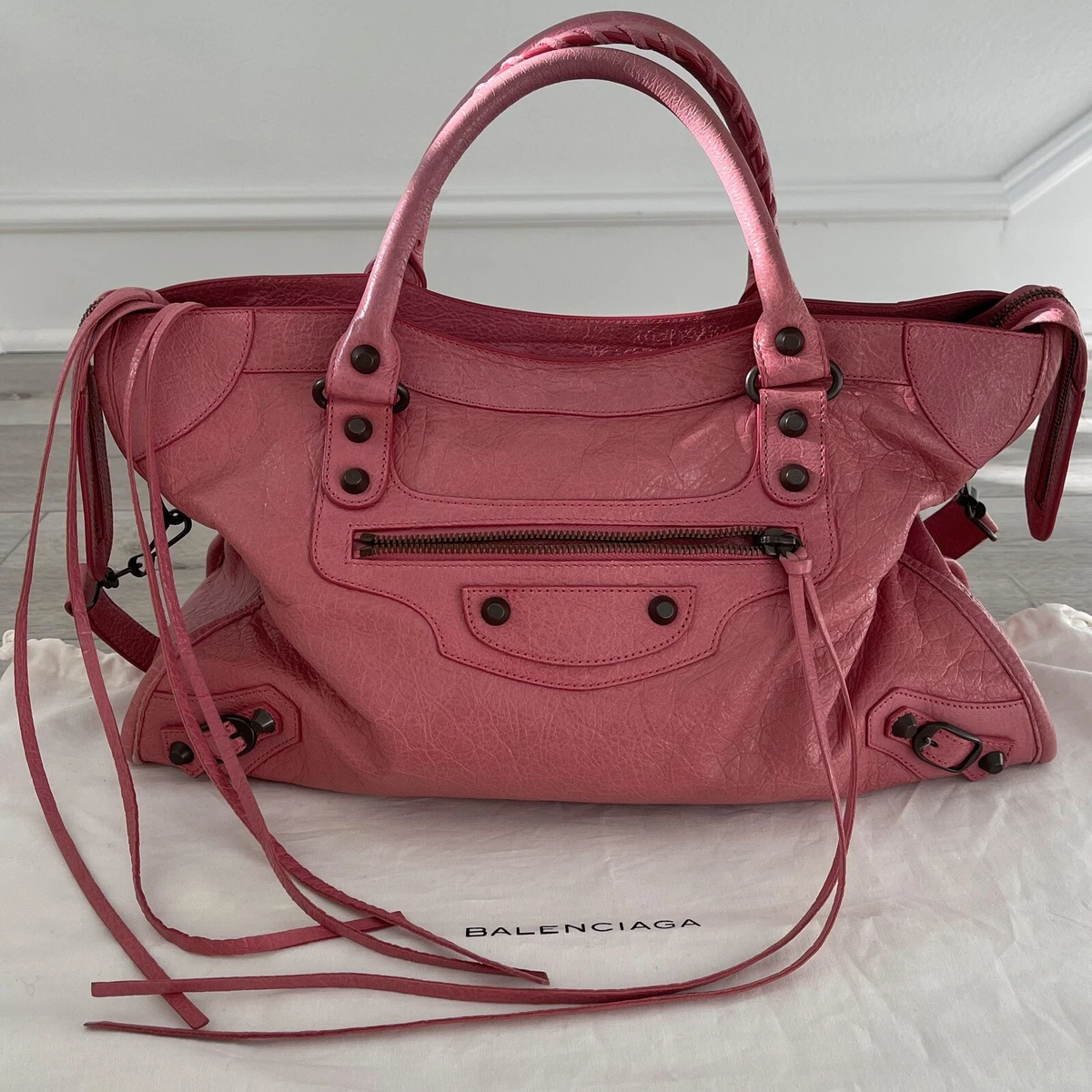 Balenciaga City bag dark pink