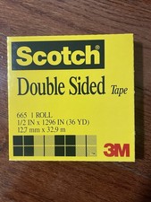 Scotch 665 Permanent Double Sided Tape 1/2 in x 1296 in 36yd 