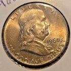 1960 Silver Benjamin Franklin Half Dollar 50c