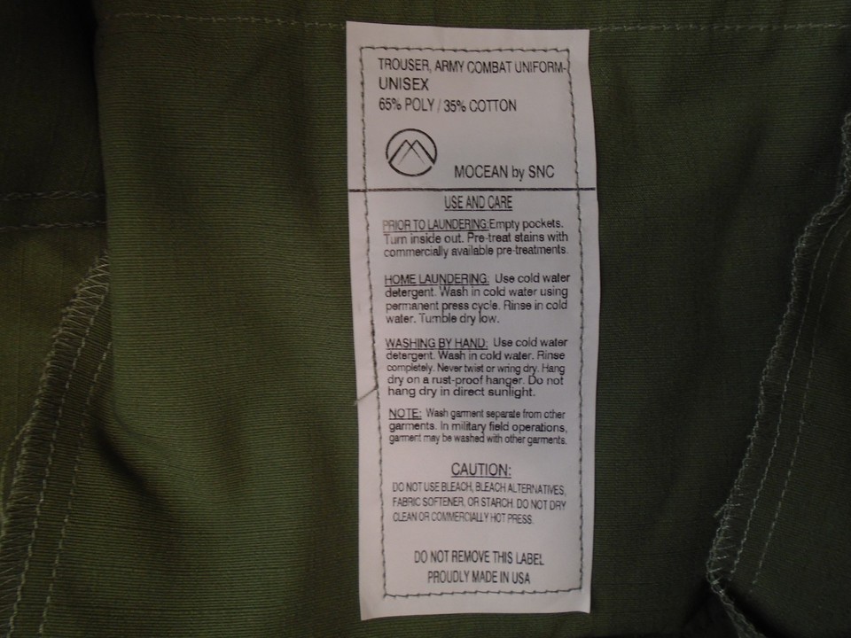 US Military Army Combat Uniform Pants Small Short OD Green OPFOR New ...