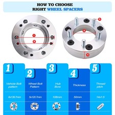 For Gmc Chevy Cadillac 4 Wheel Adapters 2 Thick 6x5.5 To 5x4.75 6 Lug To 5 Lug