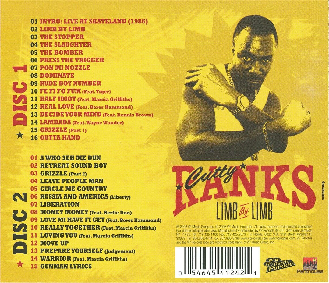 Cutty Ranks High Res CUTTY RANKS - REGGAE ANTHOLOGY: CUTTY RANKS - LIMB BY LIMB NEW CD ...