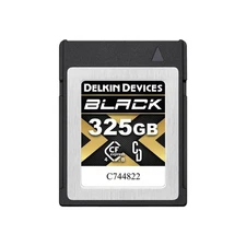 Delkin Devices Black 325GB CFexpress 4.0 Type B Memory Card, up to 3530MB/s R...