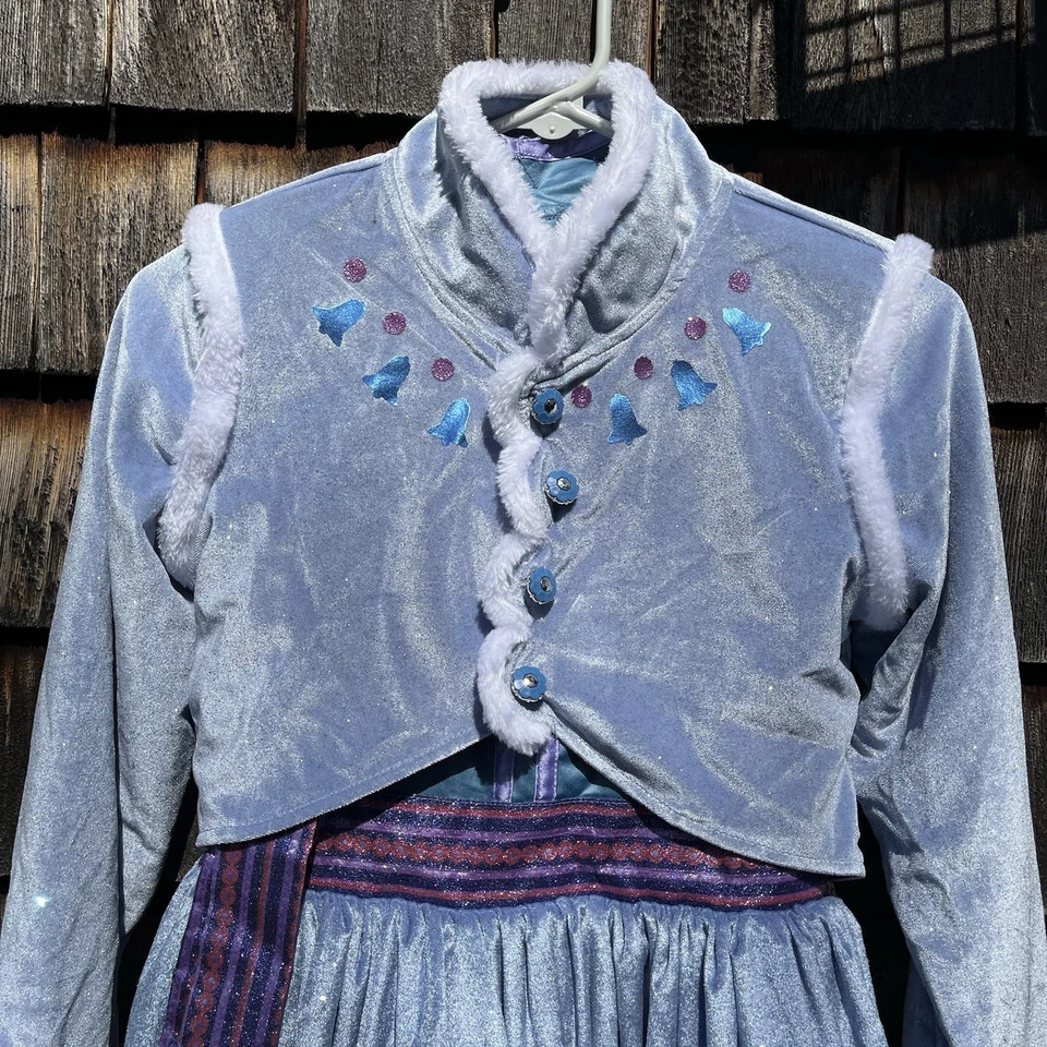 NWOT Deluxe Disney Parks Olaf’s Frozen Adventure Anna Costume Dress, Girls 11/12 - Image 2 of 4