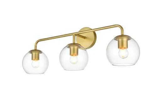 Elegant Lighting LD7321W28 Genesis 3 Light 10" Tall Bathroom - Brass - Picture 7 of 12
