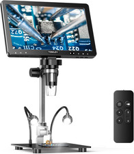 TOMLOV DM9 Max 10.1" HD IPS HDMI 1500X 20MP Digital Microscope LED PC TV