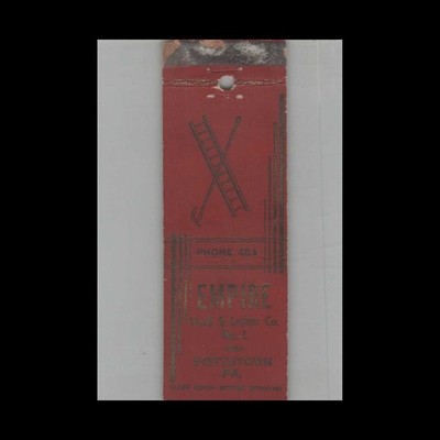 Matchbook Cover Empire Hook & Ladder Co. 1 Pottstown PA