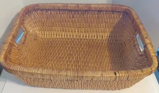 Woven Brown Basket Display Storage 17.5.×14"×5.5  with Handles