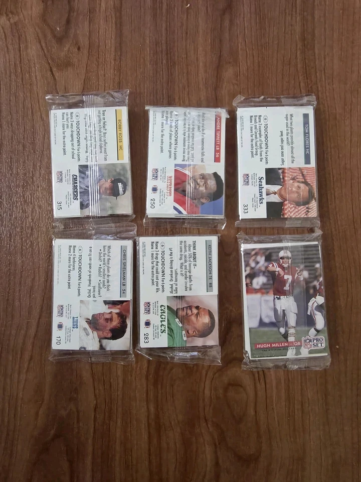 1992 Pro Set FACT MOBIL Football COMPELTE Sets #1-6 SEALED  with binder - Image 2 of 4