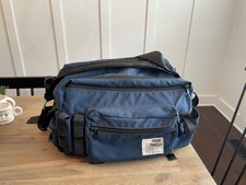 Vintage Tough Traveller Camera Bag Large Blue Made in USA FREE SHIPPING