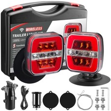 Wireless Magnetic Trailer Lights LED Tow Light Kit Adjustable Tail Lights